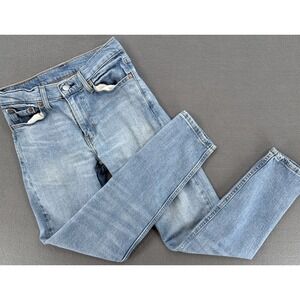 Levi's 512 Jeans Mens 29x30 Light Wash Blue Slim Taper Stretch Denim Logo Cotton
